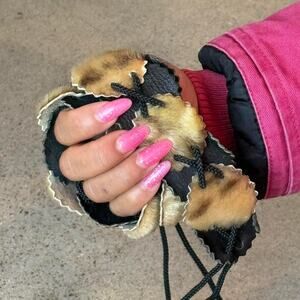 Vintage y2k fur with black